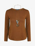 Pull droit dos boutonné - Camel - 1