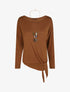 Pull fin uni à nouer - Camel - 4