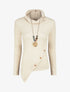 Pull fin asymétrique à col roulé - Beige - 6