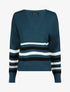 Pull droit rayé - Bleu canard - 6