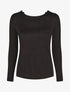 Pull fin droit dos en crochet - Noir - 4