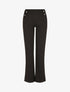 Pantalon droit taille haute à boutons - Noir - 1