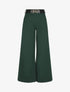 Pantalon ample taille haute uni - Vert sapin - 1