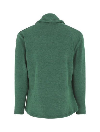 Gilet mi-long uni - Vert sapin - 2