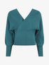 Pull crop top à manches longues - Bleu canard - 1