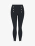 Pantalon à pont à bords fendus - Noir - 1