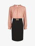 Robe droite bi-matière - Rose - 7