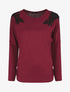 Pull droit empiècements crochet - Bordeaux - 6