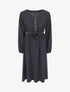 Robe longue unie - Marine - 1