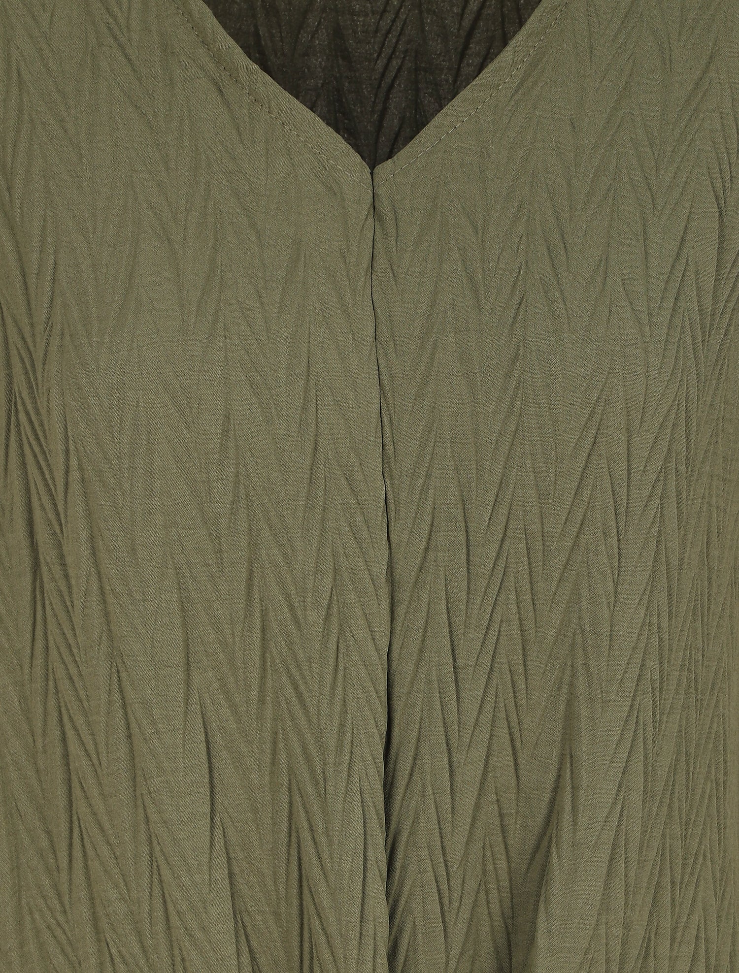 Top plissé à noeud - Kaki - 3