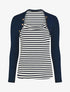 Pull rayé boléro en trompe l&