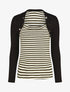 Pull rayé boléro en trompe l&
