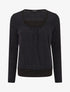 Pull uni à détail irisé - Marine - 6