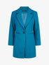 Manteau droit mi-long - Bleu canard - 1