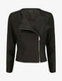 Veste en simili à fermeture zippée - Noir - 1