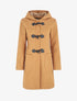 Duffle coat long coupe droite - Camel - 1