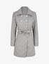 Manteau uni à boutons décoratifs - Gris - 1