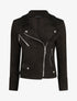 Veste courte en suédine - Noir - 1