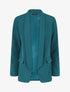 Blazer droit basique uni - Bleu canard - 1