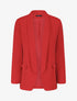 Blazer droit basique uni - Rouge - 1