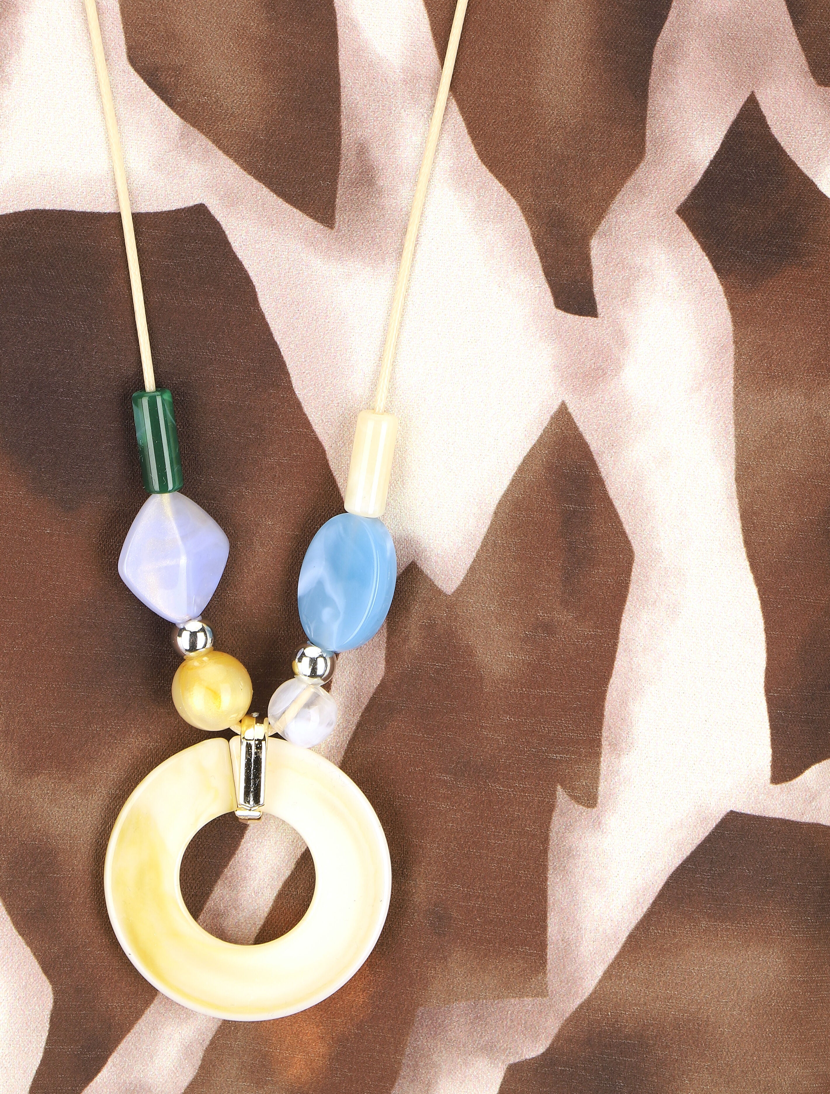 Blouse ample à imprimé graphique - Marron - 3