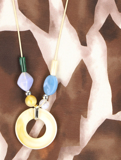 Blouse ample à imprimé graphique - Marron - 3