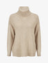 Pull uni à col roulé - Beige - 4