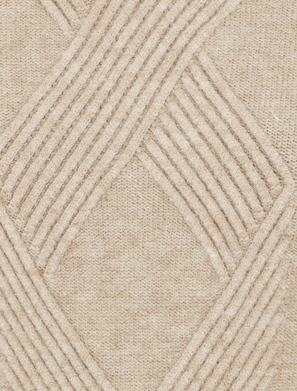 Pull uni à col roulé - Beige - 3