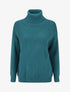 Pull uni à col roulé - Bleu canard - 1