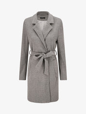 Manteau long classique coupe droite - Gris - 1