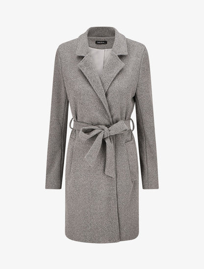 Manteau long classique coupe droite - Gris - 1