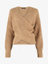 Pull cache-coeur en maille - Camel - 1