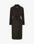Manteau long uni ceinturé - Noir - 4