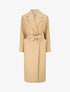 Manteau long uni ceinturé - Beige - 4