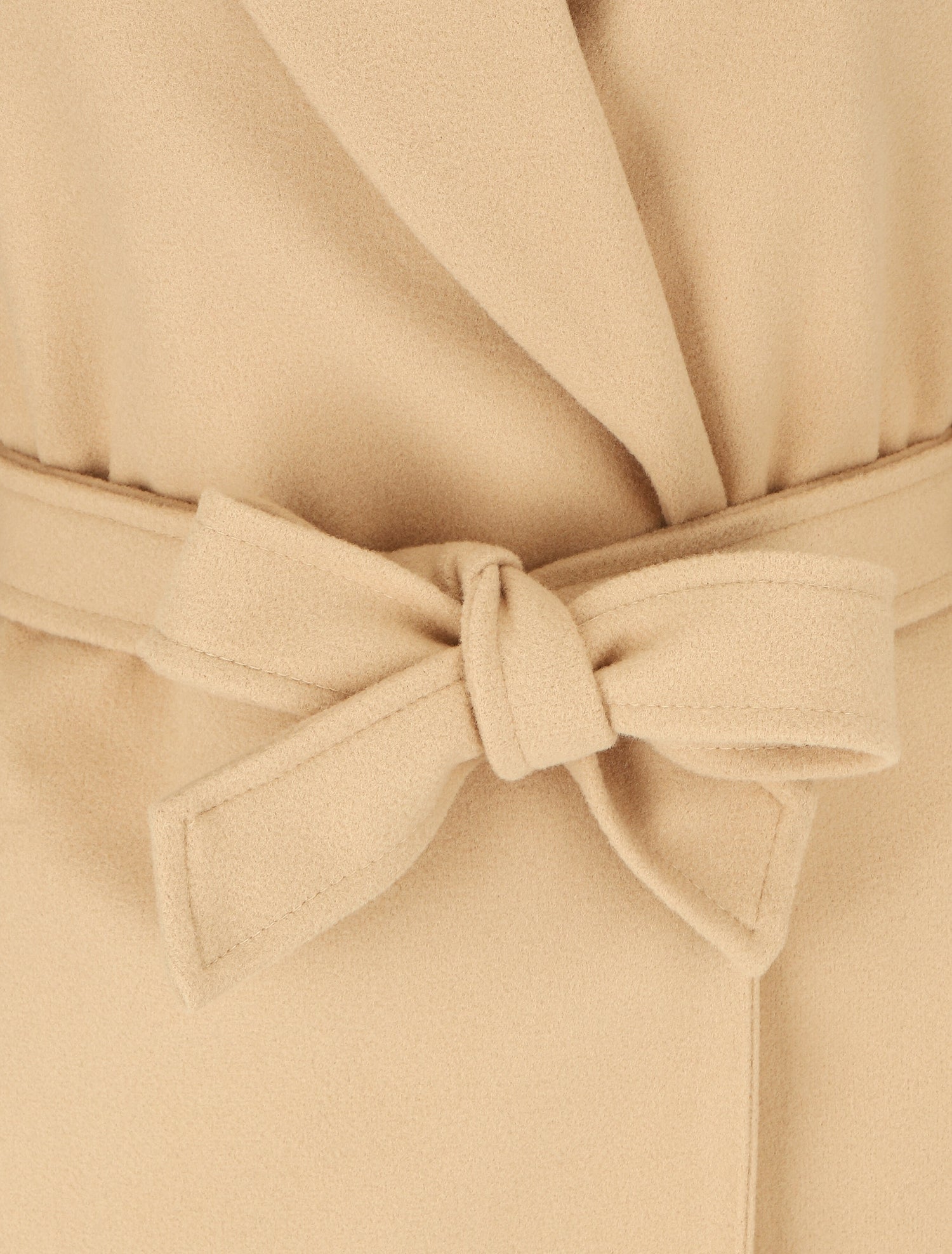 Manteau long uni ceinturé - Beige - 3