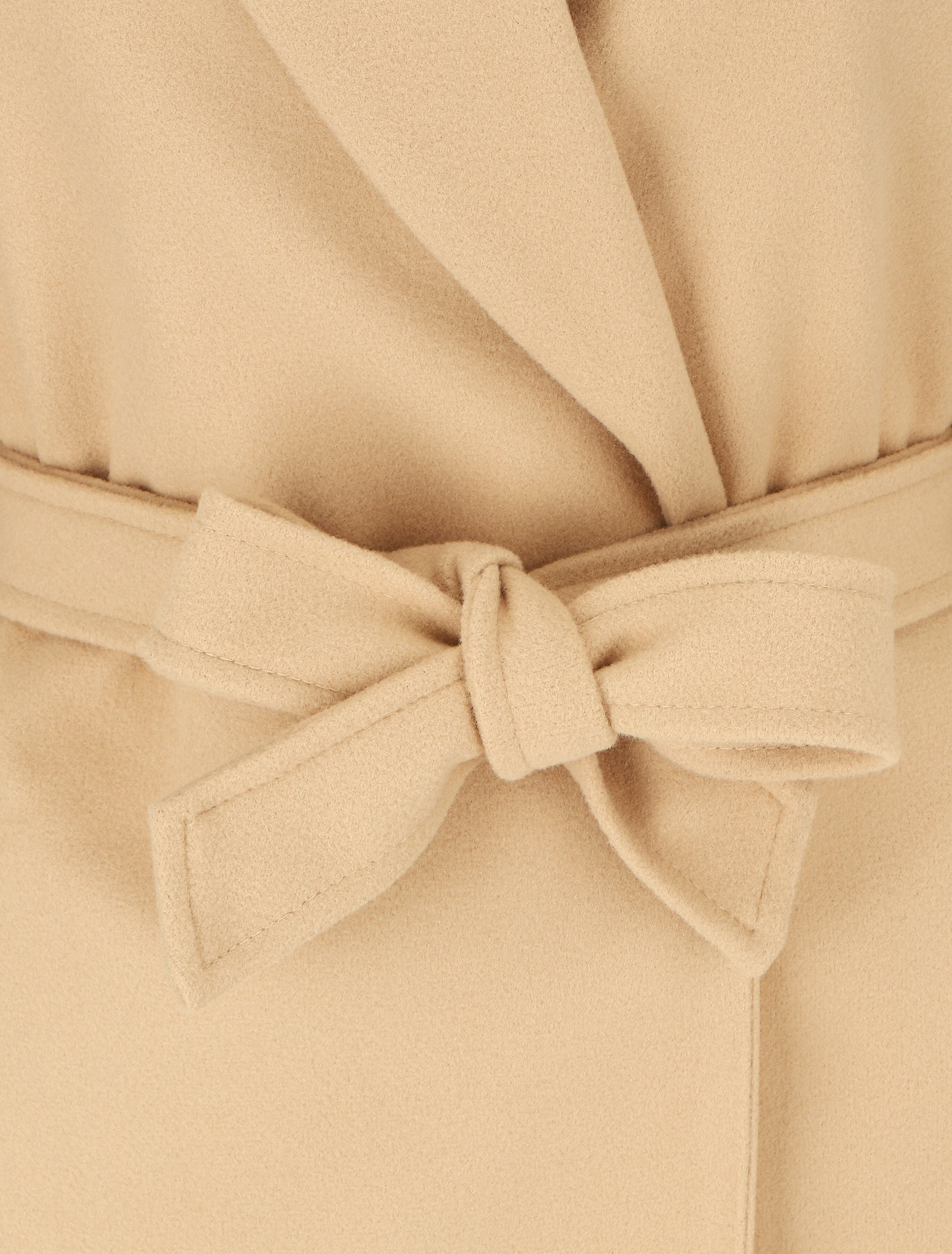 Manteau long uni ceinturé - Beige - 3