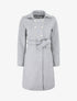 Manteau long uni coupe droite - Gris - 4
