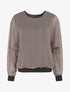Top imprimé graphique ample col rond - Beige - 1