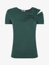 T-shirt à épaule drapée - Vert sapin - 1