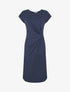Robe t-shirt à plis - Bleu marine - 1