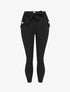 Pantalon 7/8 coupe slim à poches décoratives - Noir - 4