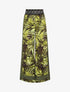 Pantalon fluide coupe flare imprimé tropical - Noir - 1