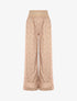Pantalon fluide coupe flare imprimé petites fleurs - Taupe - 5