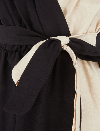 Robe effet portefeuille - Beige - 3