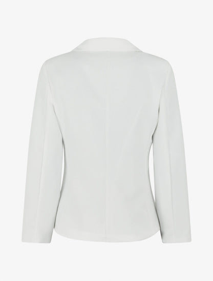 Veste mi-longue à poches décoratives - Blanc - 2