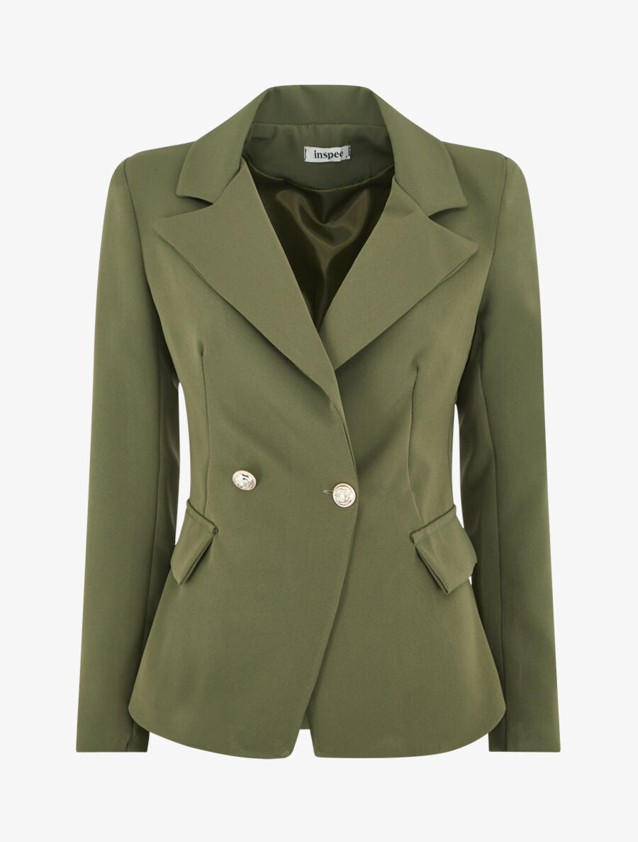 Blazer classique boutonné - Kaki - 1