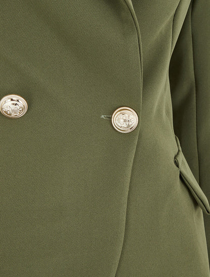 Blazer classique boutonné - Kaki - 3
