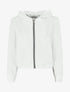 Sweat zippé à capuche - Blanc - 1