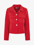 Blazer boutonné à poches - Rouge - 1