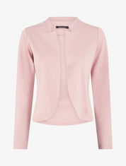 Veste courte ouverte à col cranté - Rose - 1